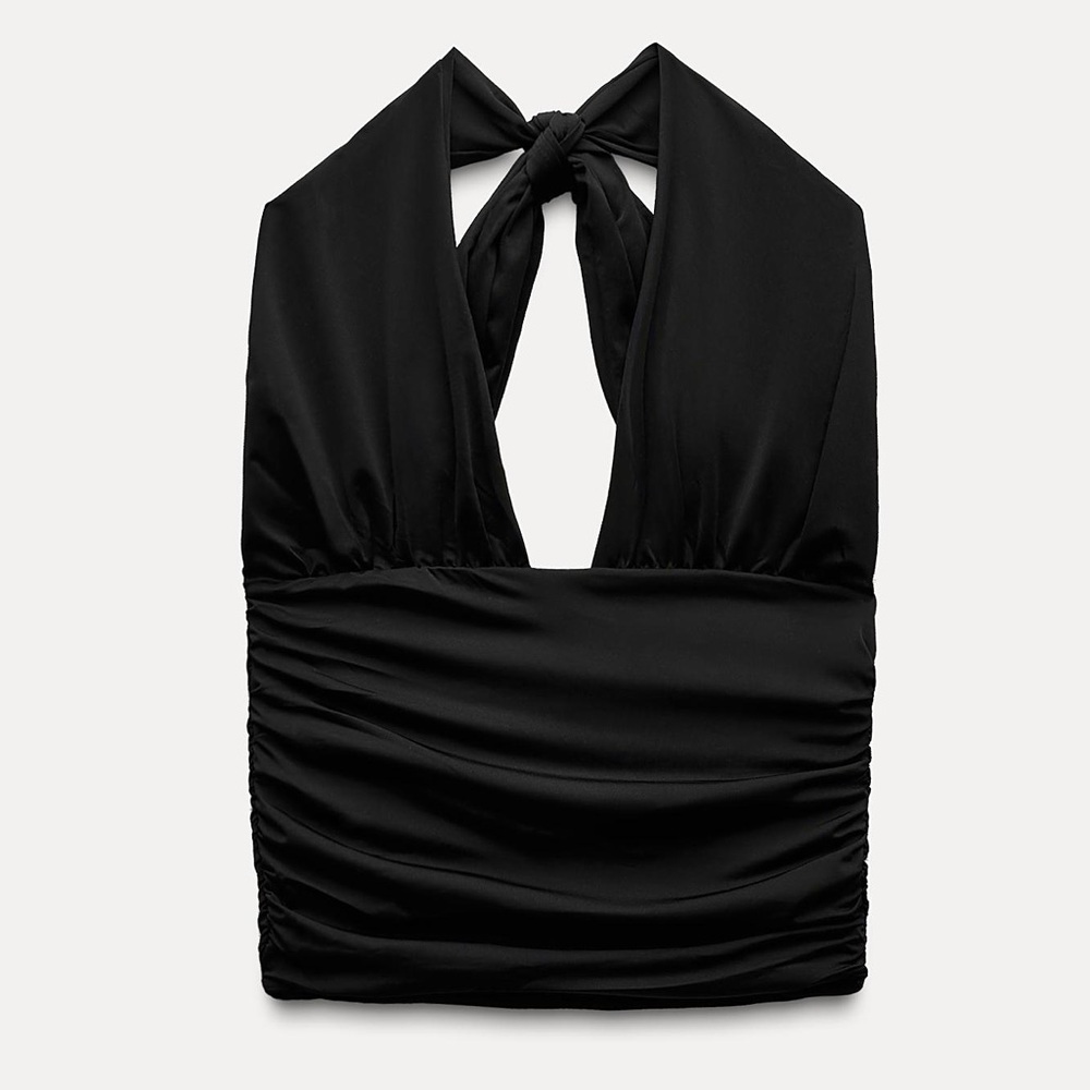 Zara Ruched Halter Top